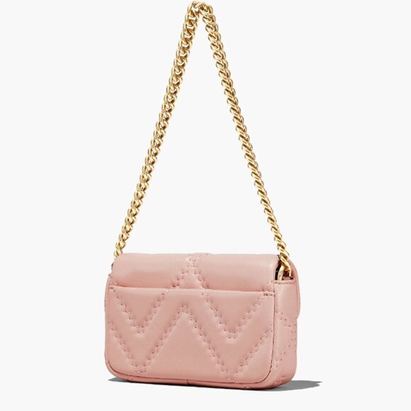 NWT! New Marc Jacobs J Marc Shoulder Bag - Mini Quilted Lambskin Nude Pink - Picture 8 of 9